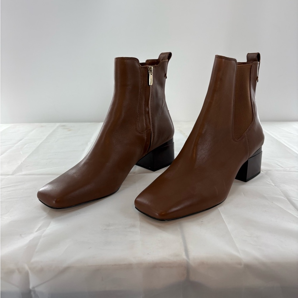 Franco Sarto Waxton Chelsea Block Heel Square Toe Booties Size 10M